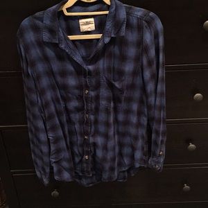 Blue and black american eagle flannel - large